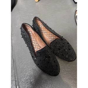 Sam Edelman spiked studded embellished black loafers size 7.5